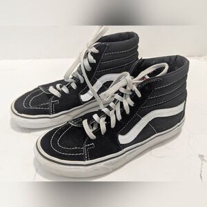 Vans Black White Sneakers original skate hi-top Old School HiSk8-Hi Shoe Women 6